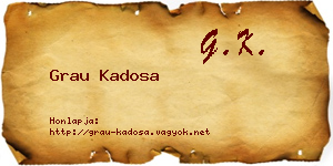 Grau Kadosa névjegykártya